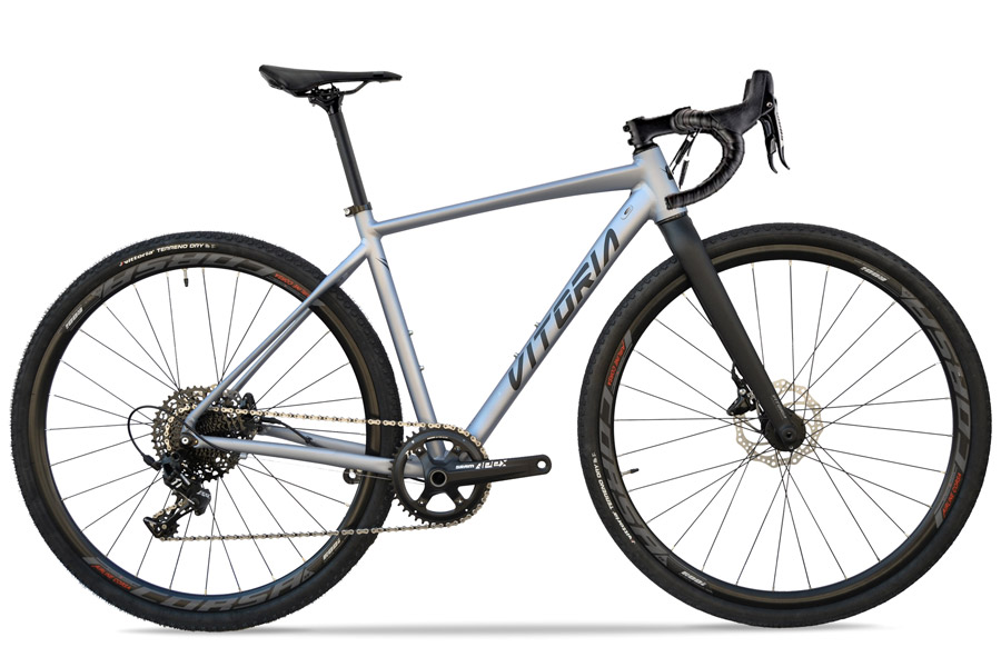 Vitoria Gravel-Bike Vitoria Nyxtralight Explorer APEX Silber